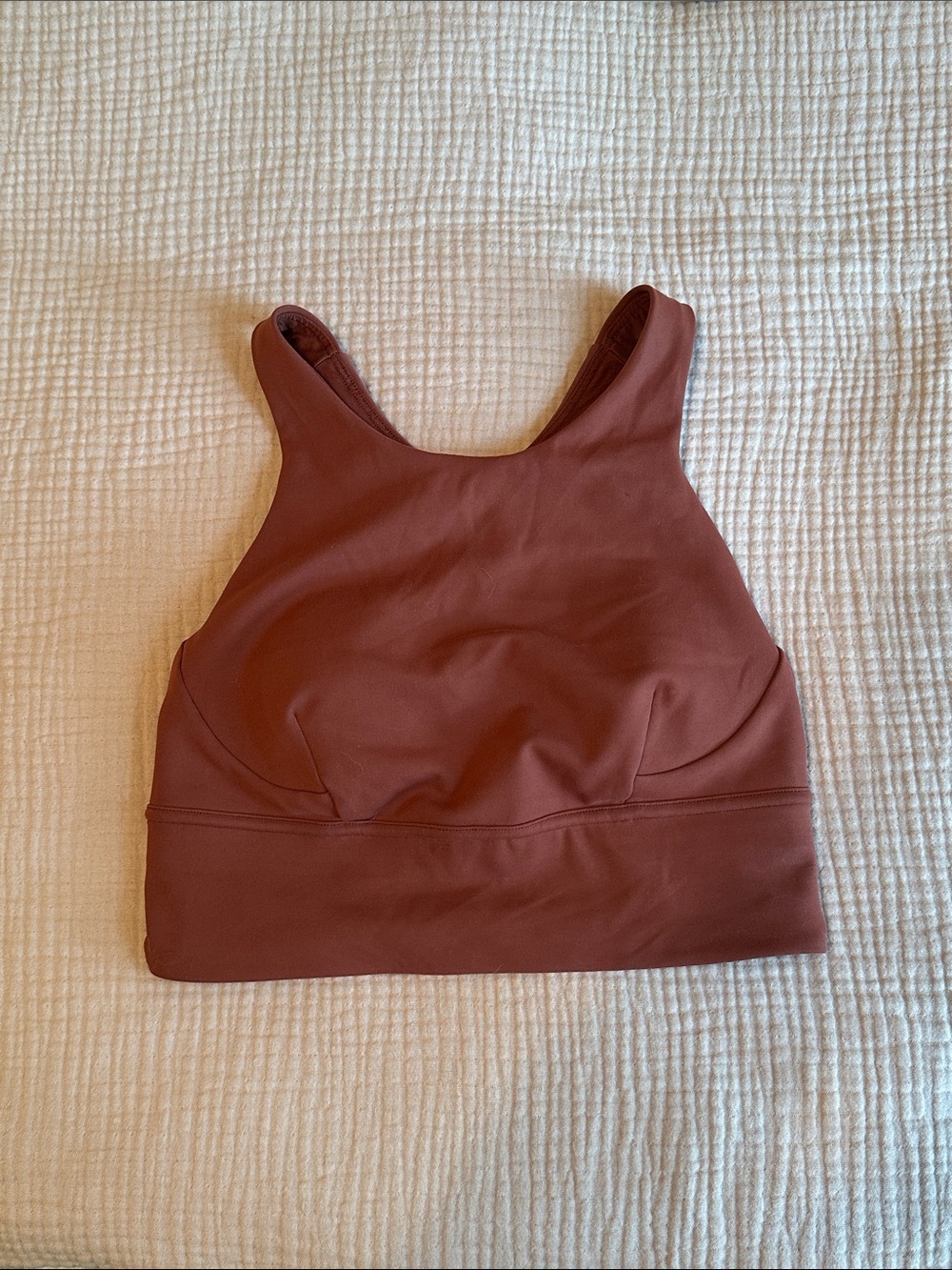 Lululemon High-Neck Bra in Rust Size 6